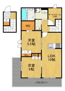 Felice Honmoku【2階】の間取り