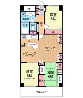 朝日プラザ千里C棟【10階】の間取り