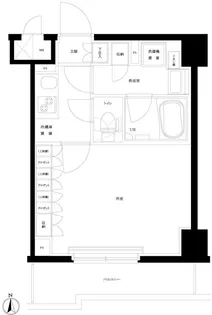 ルーブル武蔵小杉伍番館【1階】の間取り