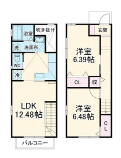 神奈川県横浜市港北区大曽根台【一戸建】の間取り