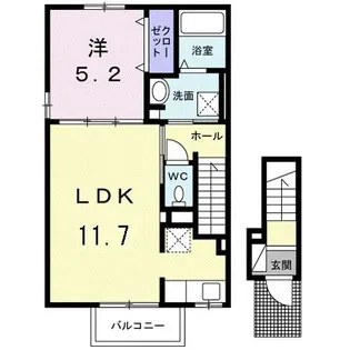 リヤン・ドゥ・シャトー【2階】の間取り