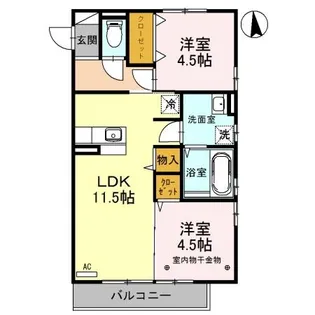 長野県長野市大字稲葉【アパート】の間取り
