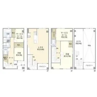 愛知県名古屋市中村区羽衣町【一戸建】の間取り