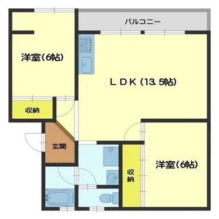 赤田グリーンマンション【3階】の間取り