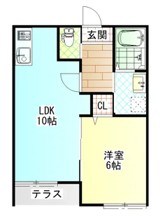 シエル蛍田【1階】の間取り