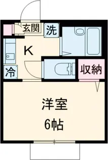 グリーンフラッツ旗の台【2階】の間取り