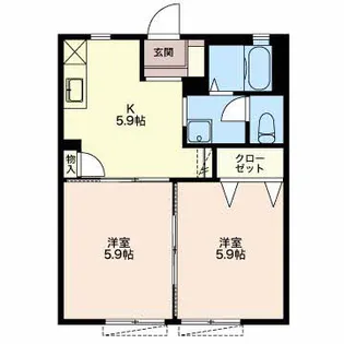 サニーヒルズ清水【1階】の間取り