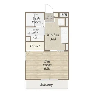 アリビオ夕凪【3階】の間取り