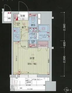 プレサンス本駒込アカデミア【8階】の間取り