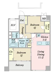 LATTICE東松戸【6階】の間取り