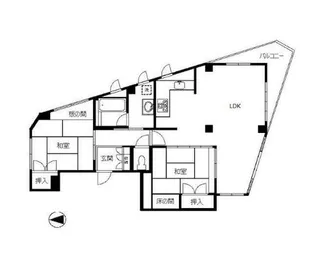 ハウスポート都立家政ビル【2階】の間取り