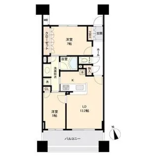 宮城県仙台市宮城野区榴岡2【マンション】の間取り