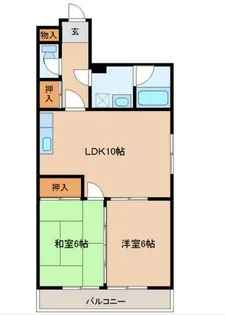 イーストヴィラ小田原【1階】の間取り