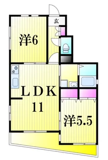 デージーコート相模台II【1階】の間取り