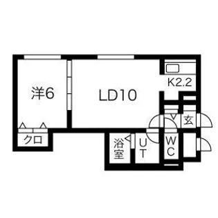 ノーブル円山【1階】の間取り