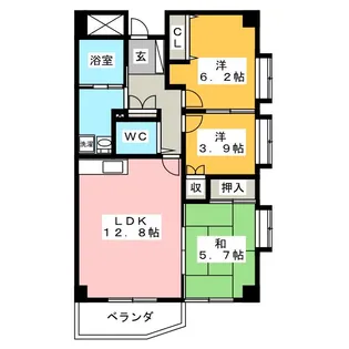 フラワーヒル小田原【6階】の間取り