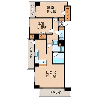 ローレルアイ久屋大通【7階】の間取り