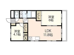 旭グリーンハイツ【3階】の間取り
