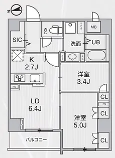 Alivis中野【2階】の間取り