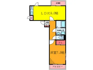 ルリエ北前野【2階】の間取り