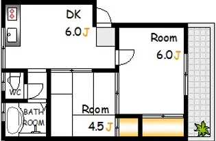 吉島マンション【5階】の間取り