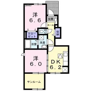 熊本県菊池郡大津町大字大津【アパート】の間取り