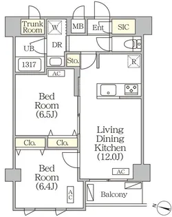 東京都板橋区前野町4【マンション】の間取り