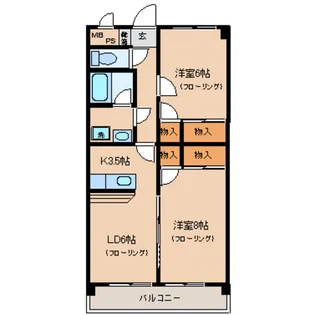 コンフォール滝上【2階】の間取り