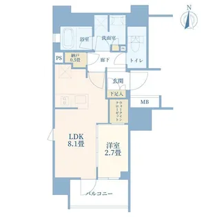東京都北区王子2【マンション】の間取り