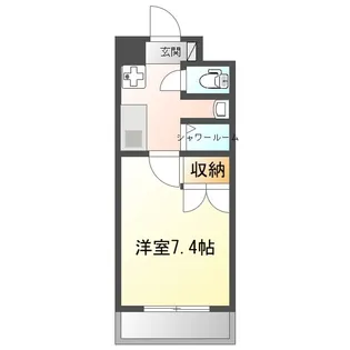 Univer City築地(チクチ)E館【1階】の間取り