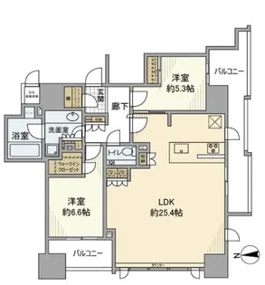 クラッシィハウス大手町ザ・スイート【12階】の間取り
