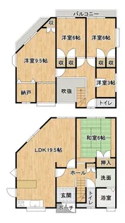 福岡県柳川市三橋町柳河【一戸建】の間取り