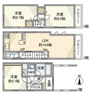 東京都板橋区小茂根4【一戸建】の間取り