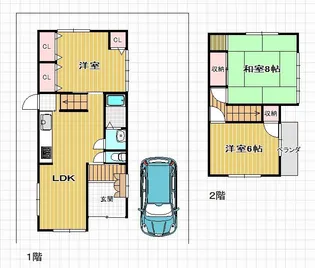京都府宇治市莵道荒槇【一戸建】の間取り