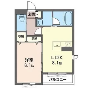 シャーメゾン稲荷山【1階】の間取り