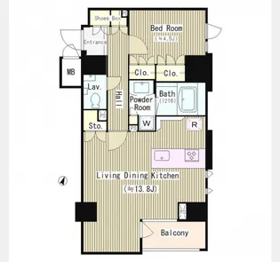東京都港区南青山2【マンション】の間取り