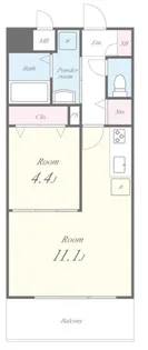 グリシーヌ【4階】の間取り