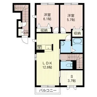 Proscourt North【2階】の間取り