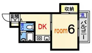 第1片山ビル【9階】の間取り