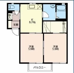 メゾンリュミエール【1階】の間取り