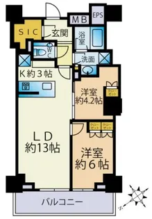 ザ・パークハウス三田ガーデン タワー棟【8階】の間取り