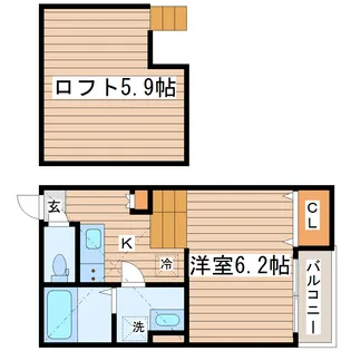 ハピネスベリー【1階】の間取り