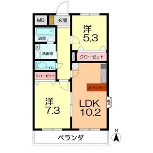マノワール【1階】の間取り