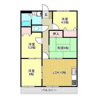 グランティーバ【2階】の間取り