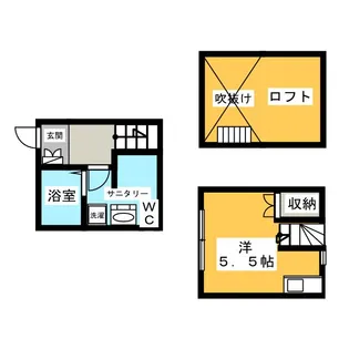 プランベイム道徳【1階】の間取り