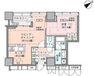 横浜ヴェールタワー【22階】の間取り