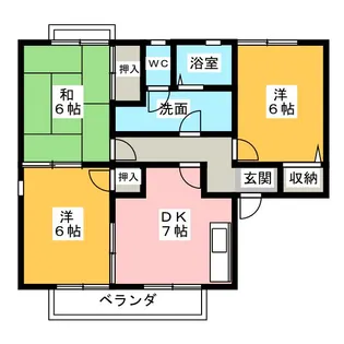 トゥインクルみどり B棟【2階】の間取り