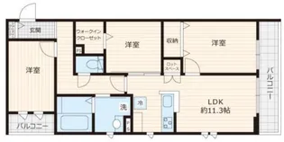 ハーモニー大坂上II【2階】の間取り
