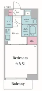 カージェ文京千石【4階】の間取り