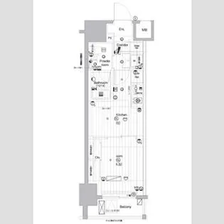 PREMIUM CUBE 亀戸【13階】の間取り
